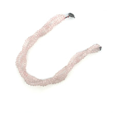 Natural Rose Quartz Twisted Gemstone Bracelet | Rondelle 3.5mm Faceted Cut Gemstone Beads | 7.2 Inch Jewelry for Her