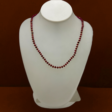 Natural Ruby | 925 Sterling Silver | Faceted Rondelle Beaded Necklace | 4.5mm | Burgundy Red | VVS1 Clarity | 18 Inch