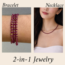 Natural Ruby | 925 Sterling Silver | Faceted Rondelle Beaded Necklace | 3.5mm | Hot Pink | VVS1 Clarity | 18 Inch
