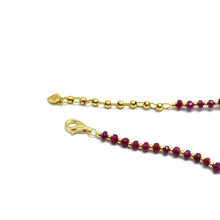 Natural Ruby | 925 Sterling Silver | Faceted Rondelle Beaded Necklace | 3.5mm | Burgundy Red | VVS1 Clarity | 18 Inch