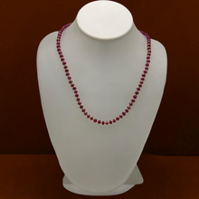 Natural Ruby | 925 Sterling Silver | Faceted Rondelle Beaded Necklace | 4.5mm | Hot Pink | VVS1 Clarity | 18 Inch