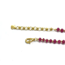 Natural Ruby | 925 Sterling Silver | Faceted Rondelle Beaded Necklace | 4mm | Carmine Red | VVS1 Clarity | 18 Inch