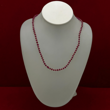 Natural Ruby | 925 Sterling Silver | Faceted Rondelle Beaded Necklace | 4mm | Carmine Red | VVS1 Clarity | 18 Inch