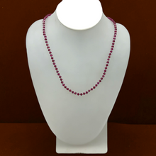 Natural Ruby | 925 Sterling Silver | Faceted Rondelle Beaded Necklace | 4.5mm | Rich Carmine Red | VVS1 Clarity | 18