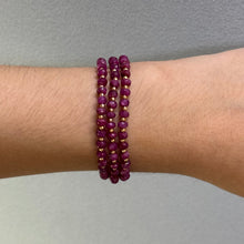 Natural Ruby | 925 Sterling Silver | Faceted Rondelle Beaded Necklace | 4.5mm | Hot Pink | VVS1 Clarity | 18 Inch