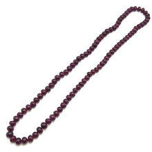 Natural Ruby Bead Necklace | Smooth 9-10mm Rondelle Beads 90 Pcs 617.25 Carats | Crimson Red VVS Quality | 27 Inch