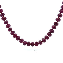 Natural Ruby Bead Necklace | Smooth 9-10mm Rondelle Beads 90 Pcs 617.25 Carats | Crimson Red VVS Quality | 27 Inch