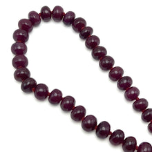 Natural Ruby Bead Necklace | Smooth 9-10mm Rondelle Beads 90 Pcs 617.25 Carats | Crimson Red VVS Quality | 27 Inch