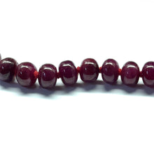 Natural Ruby Bead Necklace | Smooth 9-10mm Rondelle Beads 90 Pcs 617.25 Carats | Crimson Red VVS Quality | 27 Inch
