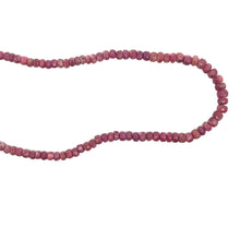 Natural Ruby Birthstone Necklace | Rondelle 4mm Faceted Cut Gemstone Beads | 15 Inch Stackable Jewelry - Necklace