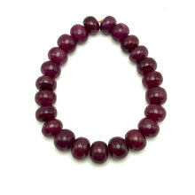 Natural Ruby Bracelet | Smooth 10-11mm Rondelle | 23 Pcs 228.35 Carats | Crimson Red VVS Clarity | Classic Gemstone