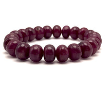 Natural Ruby Bracelet | Smooth 10–11mm Rondelle Beads 23 Pcs 204.05 Carats | Rich Crimson Red VVS Clarity | Timeless