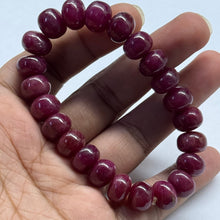Natural Ruby Bracelet | Smooth 10–11mm Rondelle Beads 23 Pcs 204.05 Carats | Rich Crimson Red VVS Clarity | Timeless