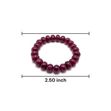 Natural Ruby Bracelet | Smooth 10–11mm Rondelle Beads 23 Pcs 204.05 Carats | Rich Crimson Red VVS Clarity | Timeless