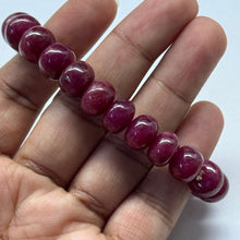 Natural Ruby Bracelet | Smooth 10–11mm Rondelle Beads 23 Pcs 204.05 Carats | Rich Crimson Red VVS Clarity | Timeless