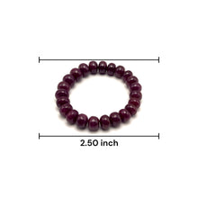 Natural Ruby Bracelet | Smooth 10–11mm Rondelle Beads | 23 Pcs 229.40 Carats | Crimson Red VVS Clarity | Stretchable