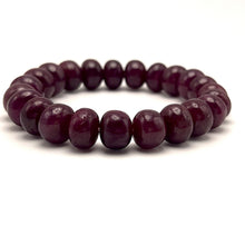 Natural Ruby Bracelet | Smooth 10–11mm Rondelle Beads | 23 Pcs 229.40 Carats | Crimson Red VVS Clarity | Stretchable