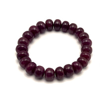 Natural Ruby Bracelet | Smooth 10–11mm Rondelle Beads | 23 Pcs 229.40 Carats | Crimson Red VVS Clarity | Stretchable