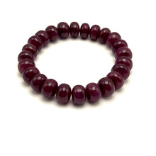 Natural Ruby Bracelet | Smooth 10-11mm Rondelle Beads | 24 Pcs 215.80 Carats | Crimson Red VVS Clarity | Unisex