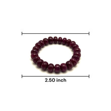 Natural Ruby Bracelet | Smooth 10-11mm Rondelle Beads | 24 Pcs 215.80 Carats | Crimson Red VVS Clarity | Unisex