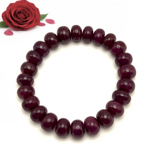 Natural Ruby Bracelet | Smooth 10-11mm Rondelle Beads | 24 Pcs 215.80 Carats | Crimson Red VVS Clarity | Unisex