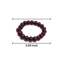 Natural Ruby Bracelet | Smooth 10-12mm Rondelle Beads 19 Pcs 235.20 Carats | Deep Crimson Red VVS Clarity | Gemstone