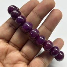 Natural Ruby Bracelet | Smooth 10-12mm Rondelle Beads 19 Pcs 235.20 Carats | Deep Crimson Red VVS Clarity | Gemstone