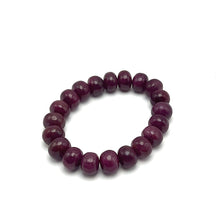 Natural Ruby Bracelet | Smooth 10–12mm Rondelle Beads 20 Pcs 229.35 Carats | Burgundy Red VVS | Genuine Gemstone