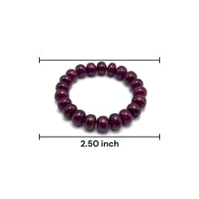 Natural Ruby Bracelet | Smooth 10-12mm Rondelle Beads 21 Pcs 230.60 Carats | Crimson Red VVS Clarity | For Her Precious