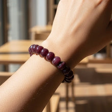 Natural Ruby Bracelet | Smooth 10-12mm Rondelle Beads 21 Pcs 247.05 Carats | Crimson Red VVS Clarity | Adjustable