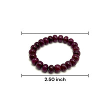 Natural Ruby Bracelet | Smooth 10mm Rondelle 23 Pcs 200.40 Carats | Crimson Red VVS Clarity | Bead Gemstone Jewelry
