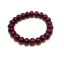 Natural Ruby Bracelet | Smooth 10mm Rondelle 23 Pcs 200.40 Carats | Crimson Red VVS Clarity | Bead Gemstone Jewelry