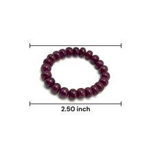 Natural Ruby Bracelet | Smooth 10mm Rondelle Beads 23 Pcs 193.90 Carats | Crimson Red VVS Clarity | Genuine Gemstone