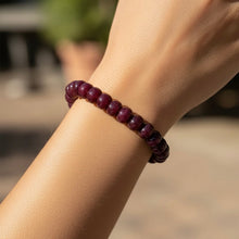 Natural Ruby Bracelet | Smooth 10mm Rondelle Beads 23 Pcs 193.90 Carats | Crimson Red VVS Clarity | Genuine Gemstone