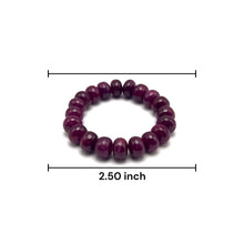 Natural Ruby Bracelet | Smooth 11–12mm Rondelle Beads 20 Pcs 248.30 Carats | Burgundy Red VVS Clarity | July Birthstone