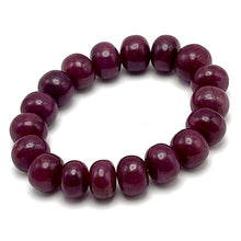 Natural Ruby Bracelet | Smooth 11–13mm Rondelle Beads 18 Pcs 274.10 Carats | Deep Burgundy Red VVS Clarity | Precious