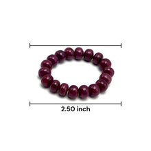 Natural Ruby Bracelet | Smooth 11–13mm Rondelle Beads 18 Pcs 274.10 Carats | Deep Burgundy Red VVS Clarity | Precious