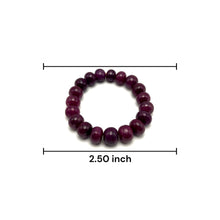 Natural Ruby Bracelet | Smooth 11-14mm Rondelle Beads 19 Pcs 326.20 Carats | Burgundy Red VVS Clarity | Elegant