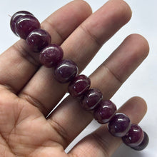 Natural Ruby Bracelet | Smooth 11–14mm Rondelle Beads 21 Pcs 280.90 Carats | Scarlet Red VVS Clarity | Classic Gemstone