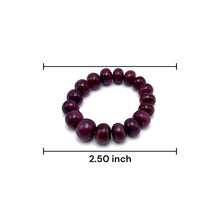 Natural Ruby Bracelet | Smooth 11–15mm Rondelle Beads 17 Pcs 323.25 Carats | Crimson Red VVS Clarity | Stretchable