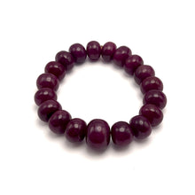 Natural Ruby Bracelet | Smooth 11–15mm Rondelle Beads 19 Pcs 288 Carats | Rich Crimson Red VVS Clarity | Free Size