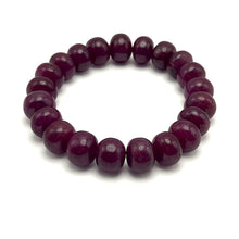 Natural Ruby Bracelet | Smooth 11mm Rondelle Beads 21 Pcs 236.90 Carats | Rich Crimson Red VVS Clarity | Unisex Gift