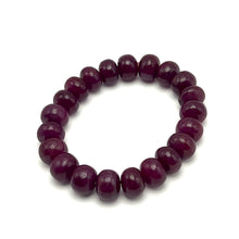 Natural Ruby Bracelet | Smooth 11mm Rondelle Beads 21 Pcs 236.90 Carats | Rich Crimson Red VVS Clarity | Unisex Gift