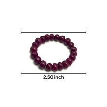 Natural Ruby Bracelet | Smooth 11mm Rondelle Beads 21 Pcs 236.90 Carats | Rich Crimson Red VVS Clarity | Unisex Gift