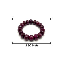 Natural Ruby Bracelet | Smooth 12-13mm Rondelle Beads 18 Pcs 282.30 Carats | Rich Scarlet Red VVS Clarity | Stretchable