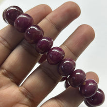 Natural Ruby Bracelet | Smooth 12–13mm Rondelle Beads 19 Pcs 300.35 Carats | Deep Crimson Red VVS Clarity | Elegant