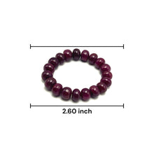 Natural Ruby Bracelet | Smooth 12–13mm Rondelle Beads 19 Pcs 300.35 Carats | Deep Crimson Red VVS Clarity | Elegant