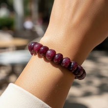 Natural Ruby Bracelet | Smooth 12–13mm Rondelle Beads 19 Pcs 300.35 Carats | Deep Crimson Red VVS Clarity | Elegant