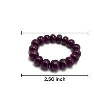 Natural Ruby Bracelet | Smooth 12-14mm Rondelle Beads 17 Pcs 345.20 Carats | Deep Scarlet Red VVS Clarity | Beaded