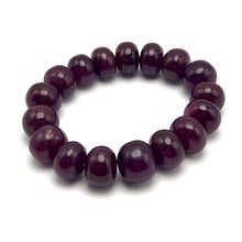 Natural Ruby Bracelet | Smooth 12-14mm Rondelle Beads 17 Pcs 345.20 Carats | Deep Scarlet Red VVS Clarity | Beaded